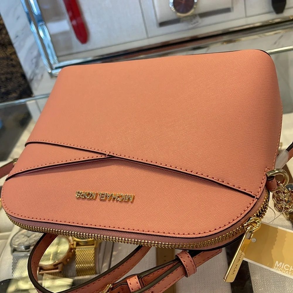 MICHAEL KORS  Jet Set Travel Medium Dome Crossbody Bag XCROSS XBODY Primrose NWT